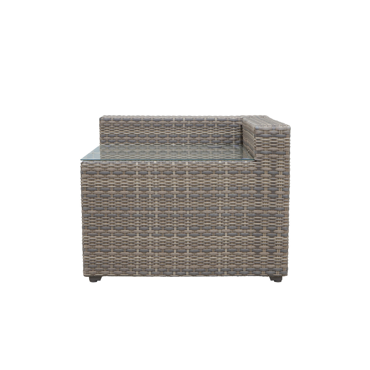 Tamyra Resin Wicker Side Table & Ottoman from Steve Silver - Luna Furniture