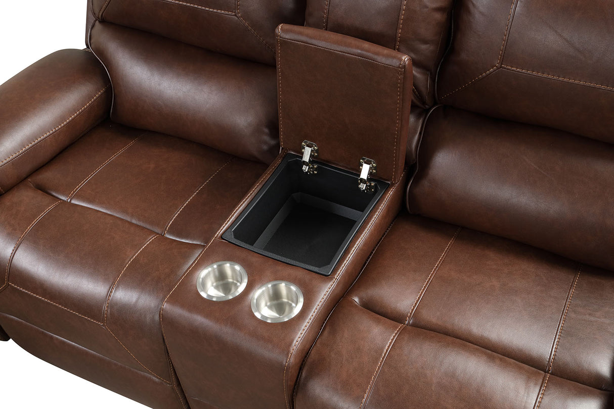Tepic Brown Loveseat from Furniture of America - Luna Furniture