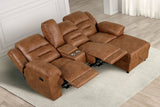 Septimus Saddle Brown Sectional from Furniture of America - Luna Furniture