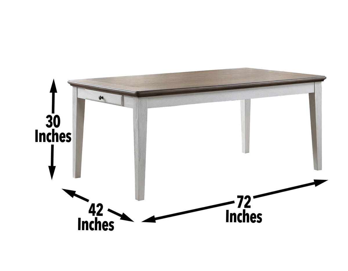 Pendleton Ivory/Honey Oak 72-inch Dining Table from Steve Silver - Luna Furniture