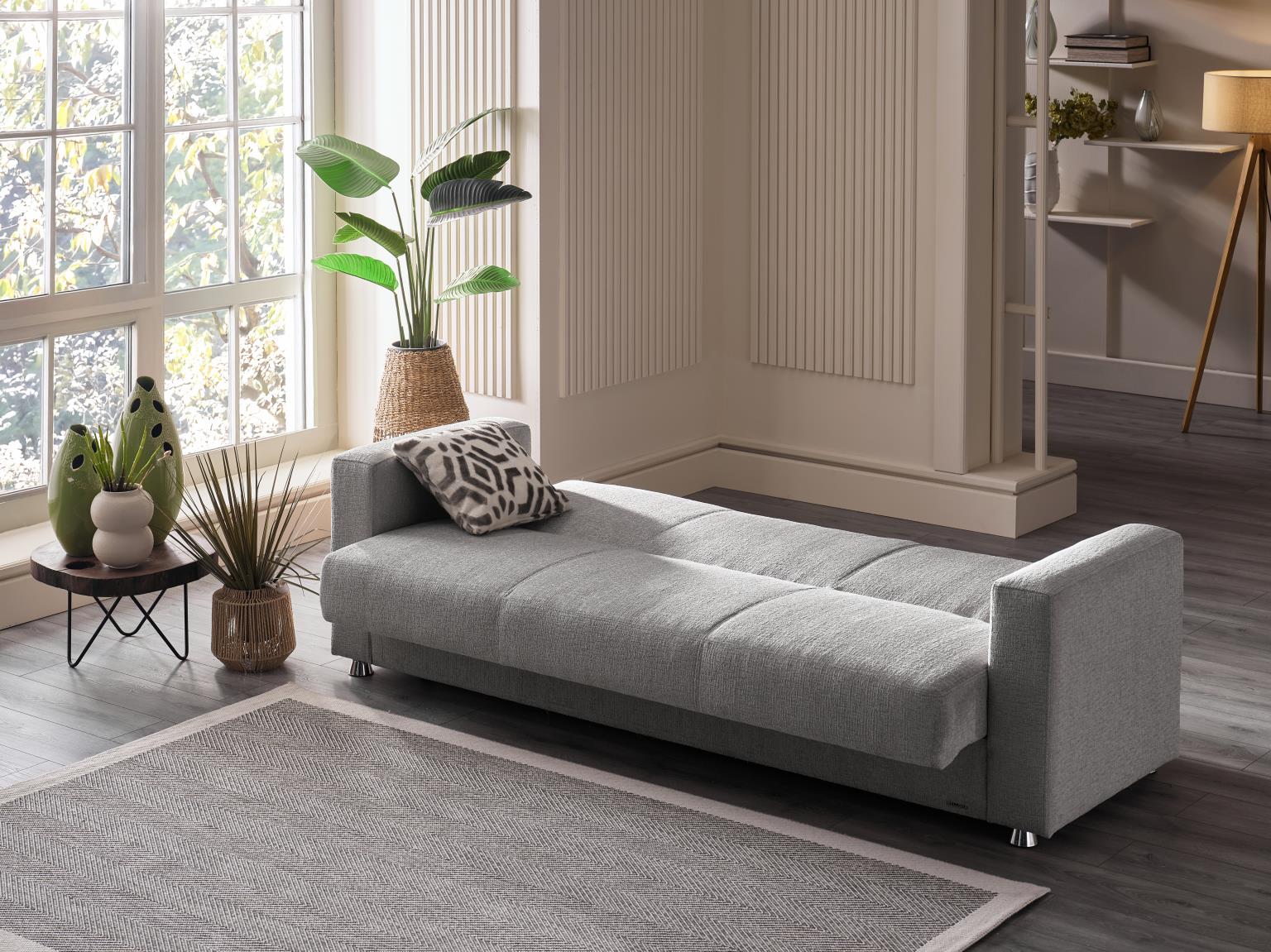 Tokyo 3 Seat Sleeper (kamer Gray) from Bellona - Luna Furniture