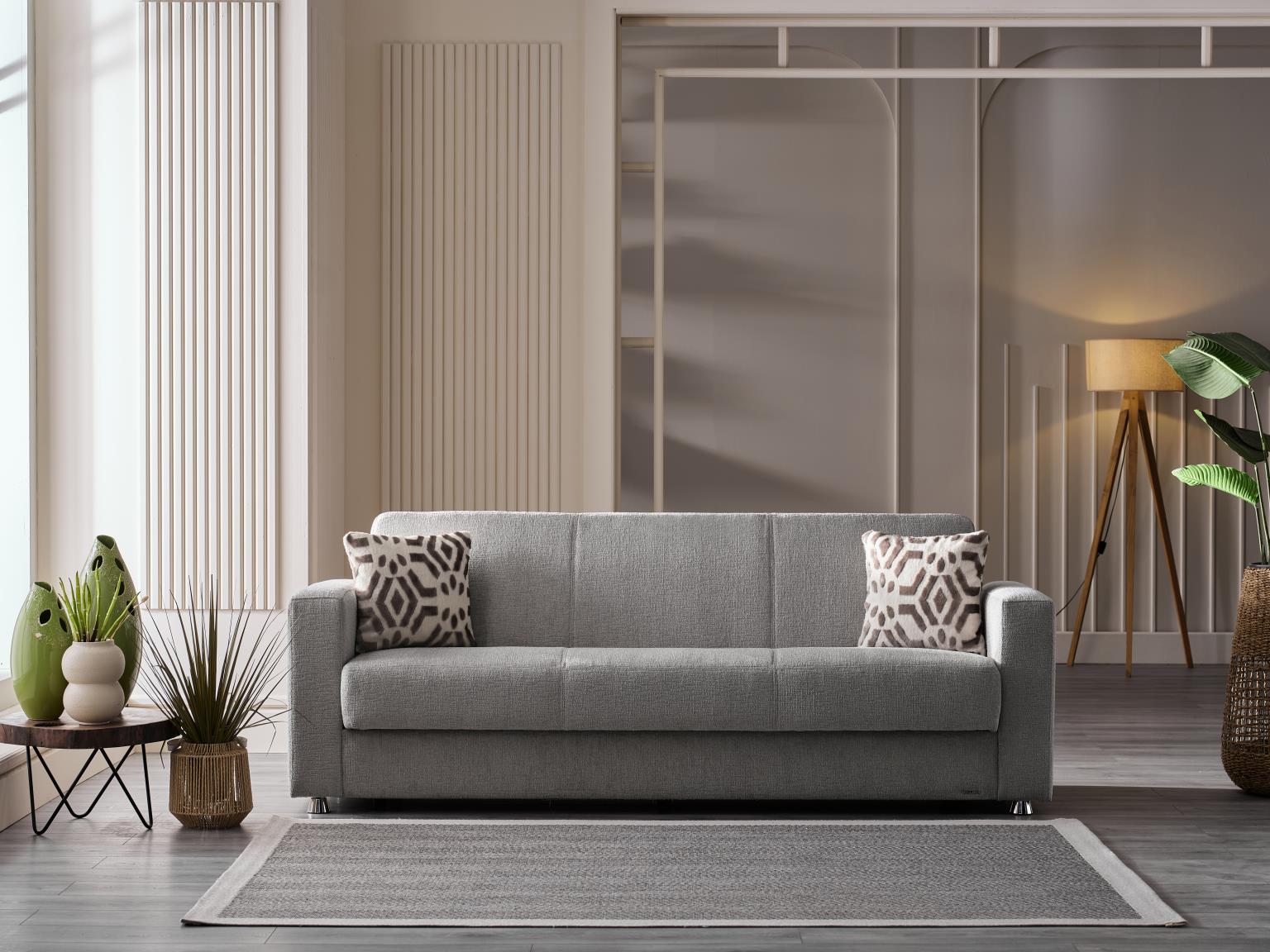 Tokyo 3 Seat Sleeper (kamer Gray) from Bellona - Luna Furniture