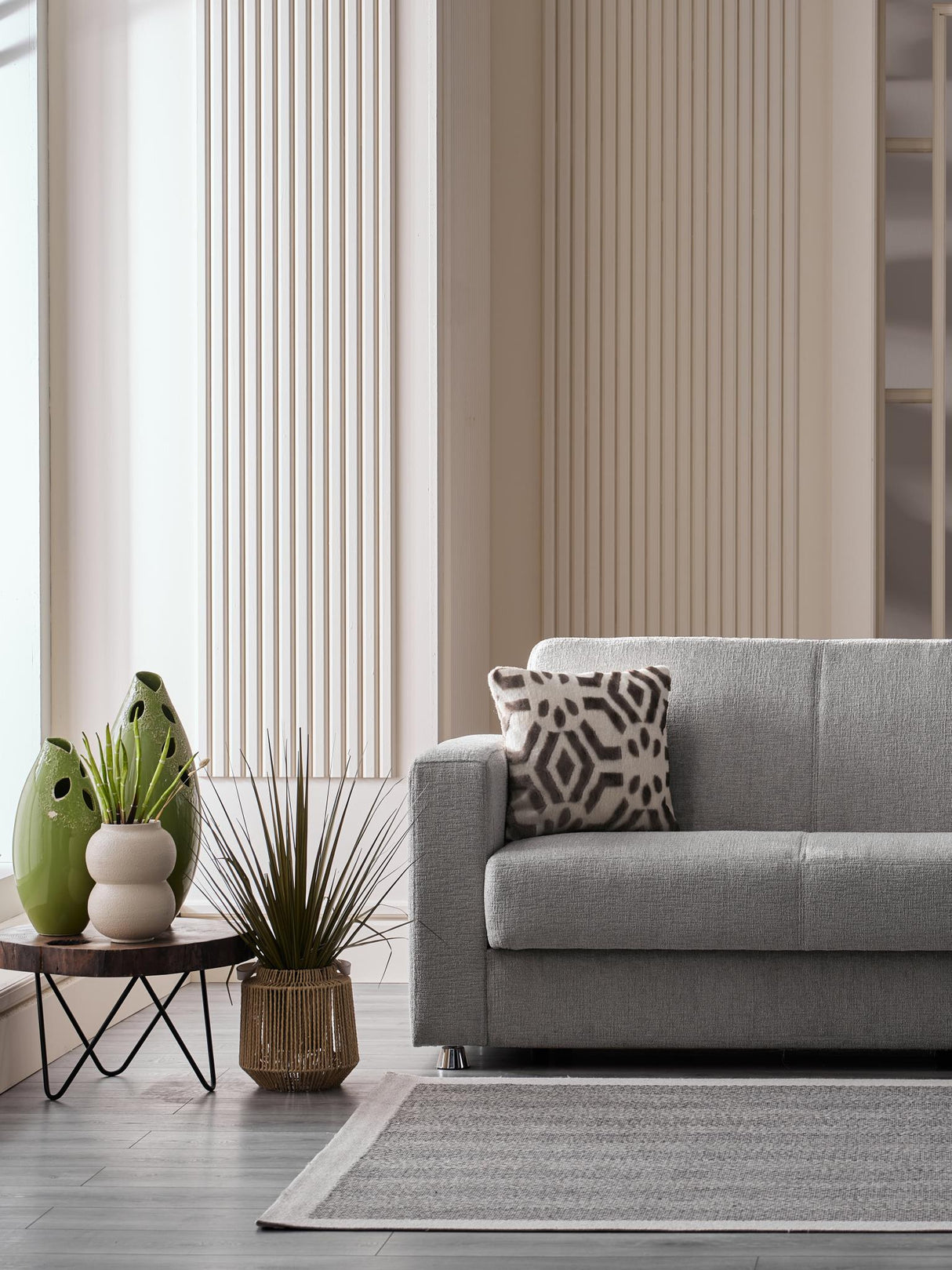 Tokyo 3 Seat Sleeper (kamer Gray) from Bellona - Luna Furniture