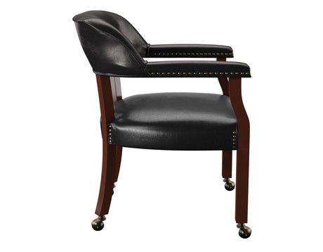 Tournament Arm Chair w/Casters, Black, Set of 2 from Steve Silver - Luna Furniture