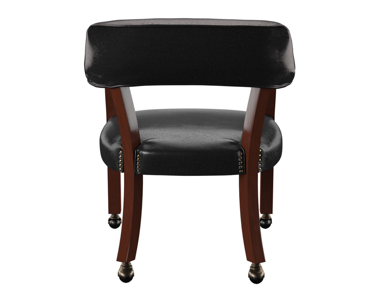 Tournament Arm Chair w/Casters, Black, Set of 2 from Steve Silver - Luna Furniture