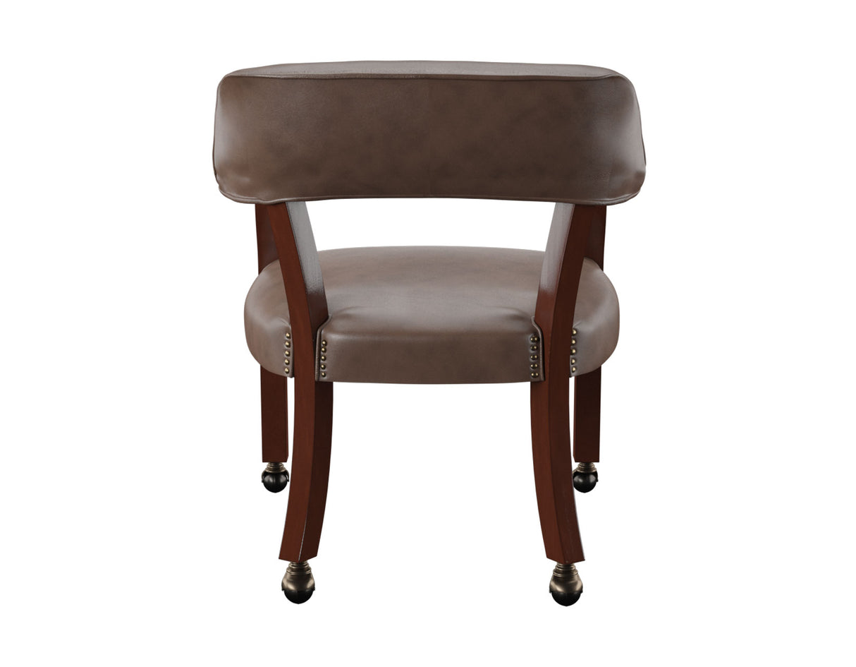 Tournament Arm Chair w/Casters – Brown, Set of 2 from Steve Silver - Luna Furniture