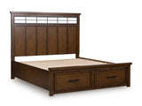 Taffenbrook Medium Brown King Storage Platform Bed from Ashley - Luna Furniture