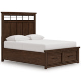 Taffenbrook Medium Brown Queen Storage Platform Bed from Ashley - Luna Furniture