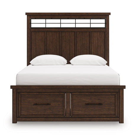 Taffenbrook Medium Brown Queen Storage Platform Bed from Ashley - Luna Furniture