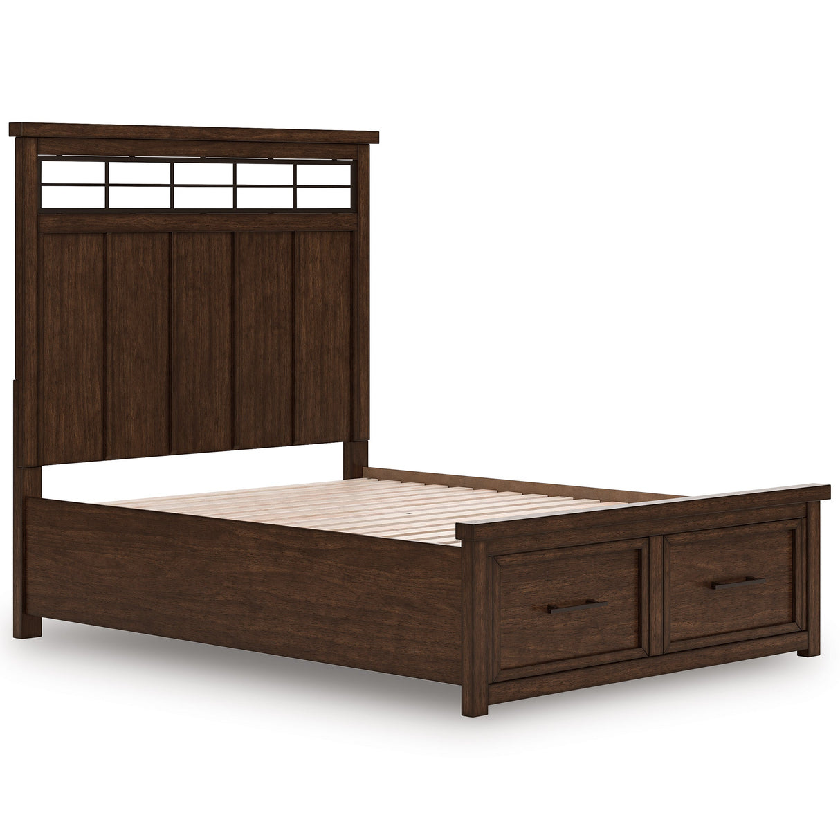 Taffenbrook Medium Brown Queen Storage Platform Bed from Ashley - Luna Furniture