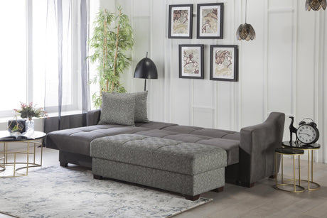 Tahoe Carrie Gray Storage Ottoman from Bellona - Luna Furniture