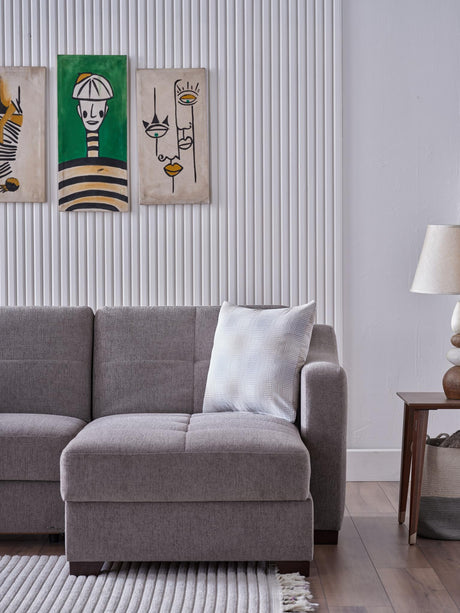 Tahoe Verderio Dark Gray Storage Sleeper Sectional from Bellona - Luna Furniture