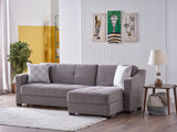 Tahoe Verderio Dark Gray Storage Sleeper Sectional from Bellona - Luna Furniture