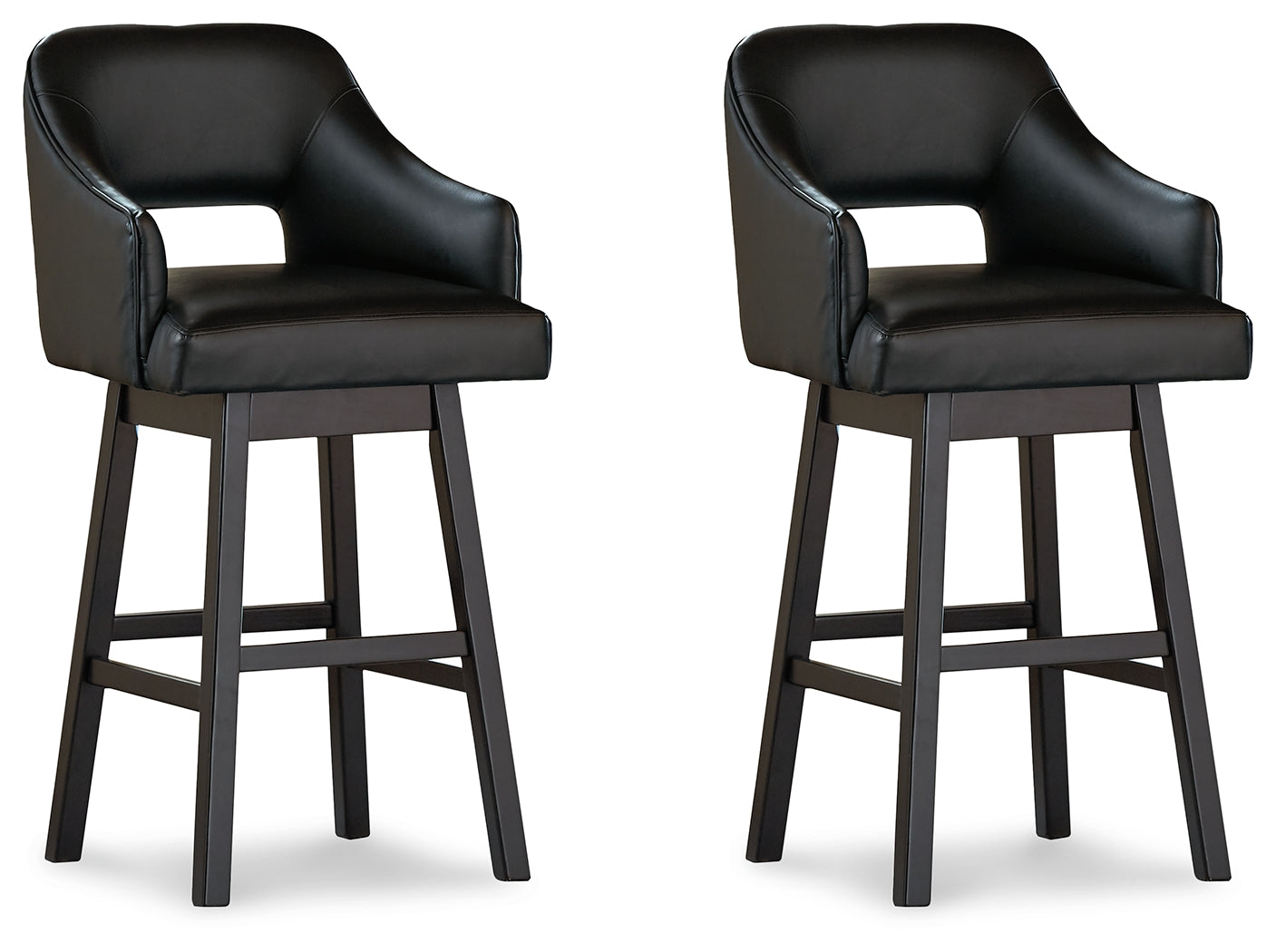 Tallenger 2-Piece Bar Stool in Black/Dark Brown from Ashley - Luna Furniture