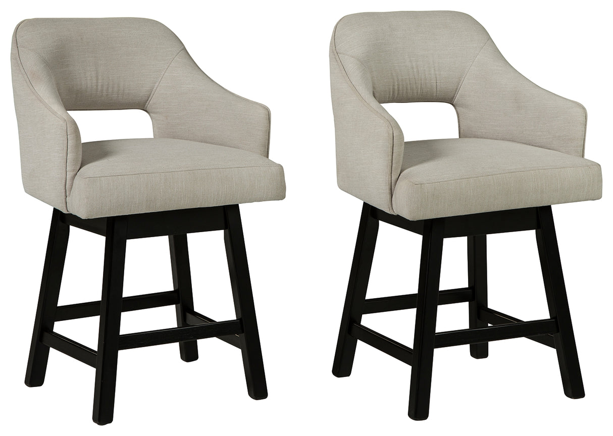 Tallenger 2-Piece Bar Stool in Linen/Brown from Ashley - Luna Furniture
