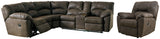 Tambo 2-Piece Sectional with Recliner in Canyon from Ashley - Luna Furniture