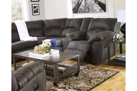 Tambo Pewter 2-Piece Reclining Sectional from Ashley - Luna Furniture