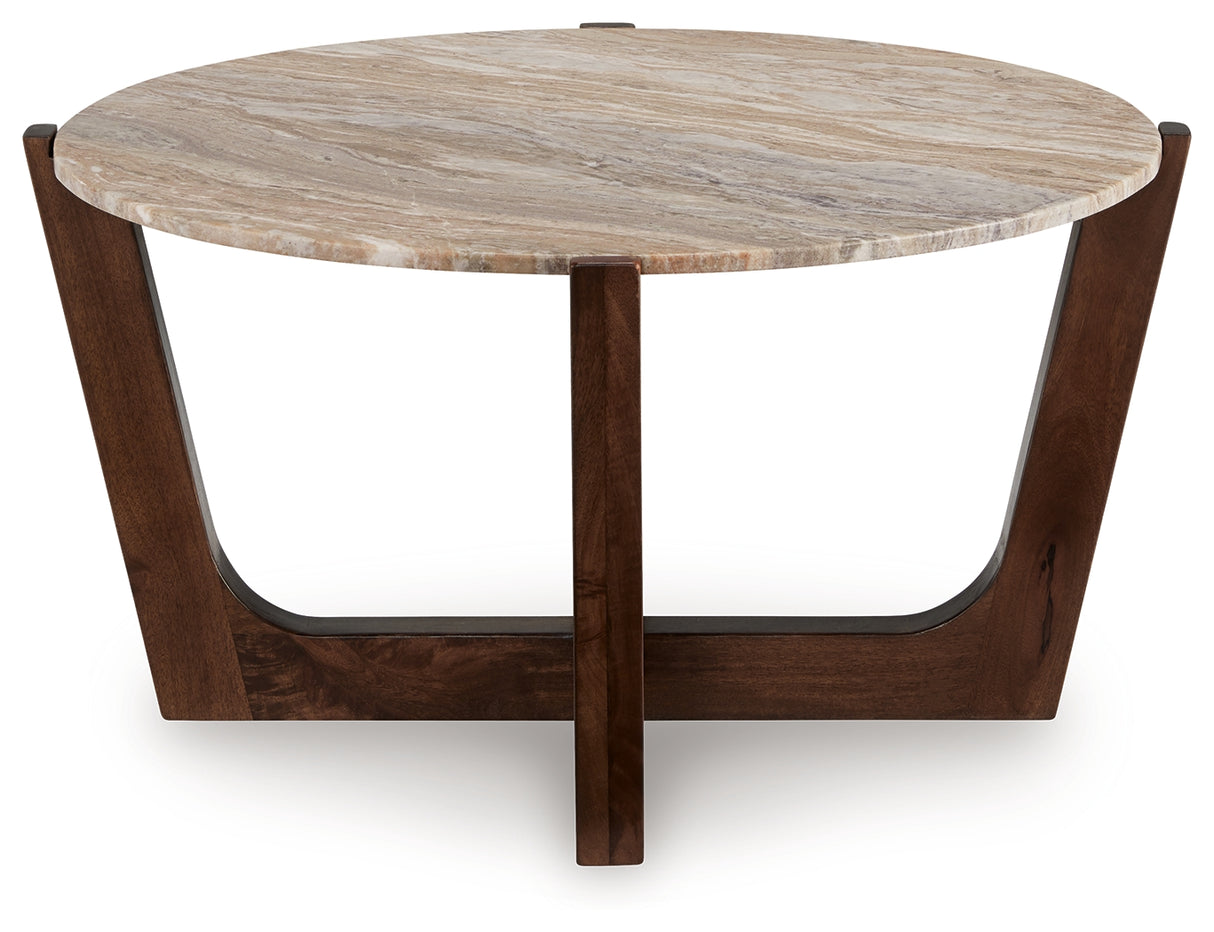 Tanidore Warm Brown Coffee Table from Ashley - Luna Furniture