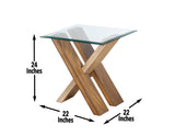 Tasha 3-Piece Set(Glass Top Cocktail & 2 End Tables) from Steve Silver - Luna Furniture