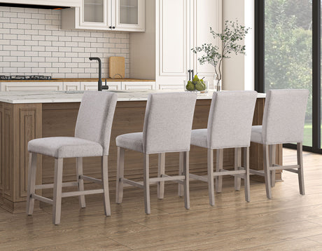 Taylor Tan 5-Piece Faux-Marble Counter Height Dining Set from Steve Silver - Luna Furniture