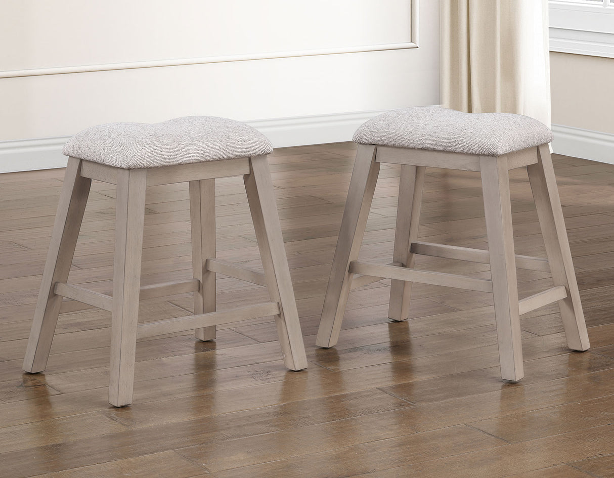 Taylor Tan/Gray 24″ Backless Counter Stool, Set of 2 from Steve Silver - Luna Furniture