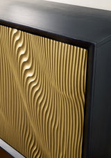 Tayner Black/Gold Finish Accent Cabinet from Ashley - Luna Furniture