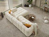 Teddy Cream Sectional Sofa