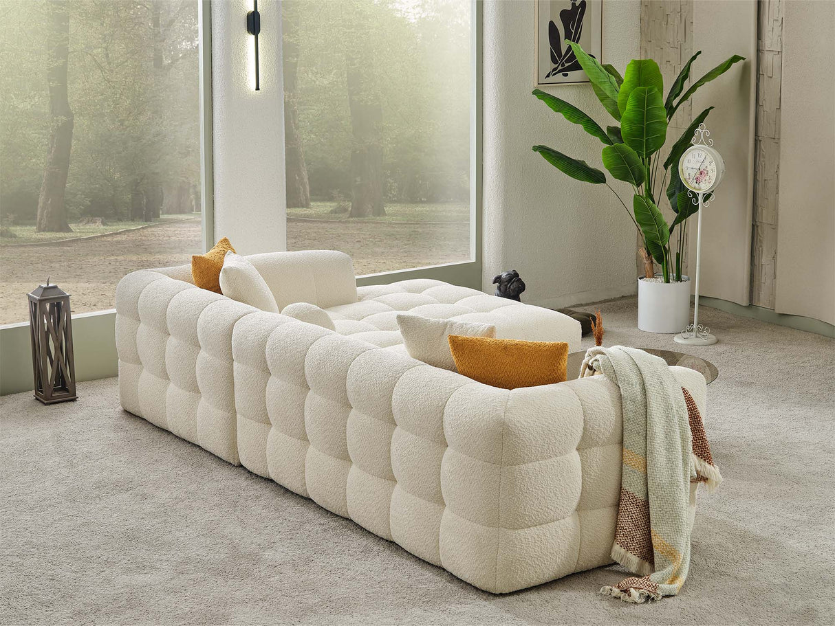 Teddy Cream Sectional Sofa