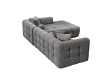 Teddy Sectional Sofa in Grey from Furnia - Luna Furniture