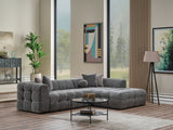 Teddy Sectional Sofa in Grey from Furnia - Luna Furniture