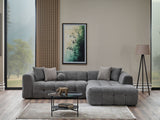 Teddy Sectional Sofa in Grey from Furnia - Luna Furniture
