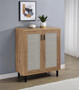 Teller Natural Oak 2-Door Shoe Storage Cabinet from Coaster - Luna Furniture