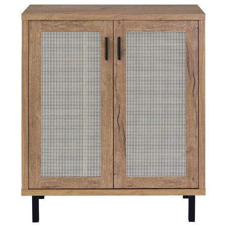 Teller Natural Oak 2-Door Shoe Storage Cabinet from Coaster - Luna Furniture