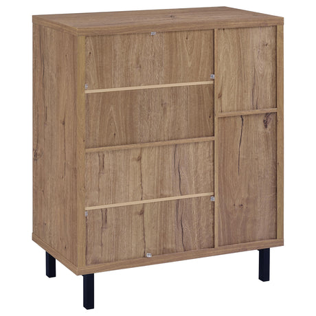 Teller Natural Oak 2-Door Shoe Storage Cabinet from Coaster - Luna Furniture