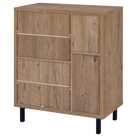 Teller Natural Oak 2-Door Shoe Storage Cabinet from Coaster - Luna Furniture