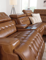 Temmpton 6-Piece Sectional with Ottoman in Chocolate from Ashley - Luna Furniture