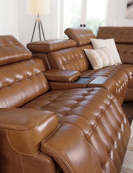 Temmpton 6-Piece Sectional with Ottoman in Chocolate from Ashley - Luna Furniture