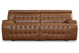 Temmpton Chocolate 2-Piece Power Reclining Sectional Loveseat from Ashley Furniture - Luna Furniture