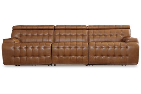 Temmpton Chocolate 3-Piece Power Reclining Sectional Sofa from Ashley - Luna Furniture