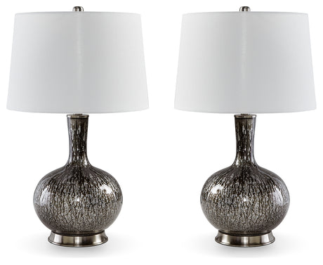 Tenslow 2-Piece Table Lamp Set in Antique Black from Ashley - Luna Furniture