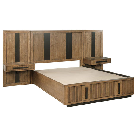 Terrace 6-piece Queen Wall Panel Bedroom Set Ash Brown from Coaster - Luna Furniture