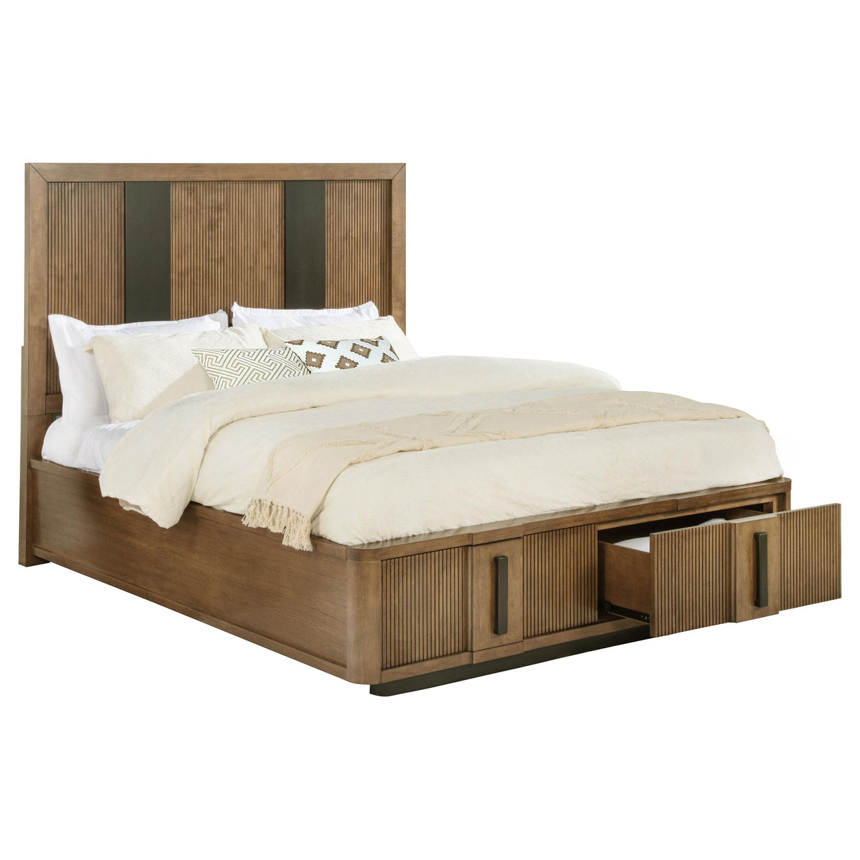 Terrace Ash Brown 2-Drawer California King Storage Bed from Coaster - Luna Furniture