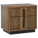 Terrace Ash Brown 2-Drawer Nightstand from Coaster - Luna Furniture