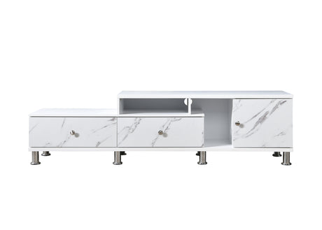 Tessa White Tv Stand from Crown Mark - Luna Furniture