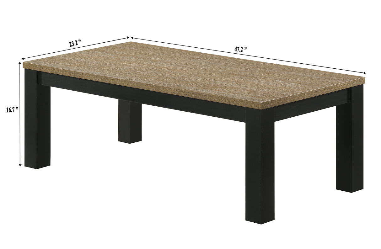 Theo Natural/Black 3-Piece Cocktail Set from Crown Mark - Luna Furniture