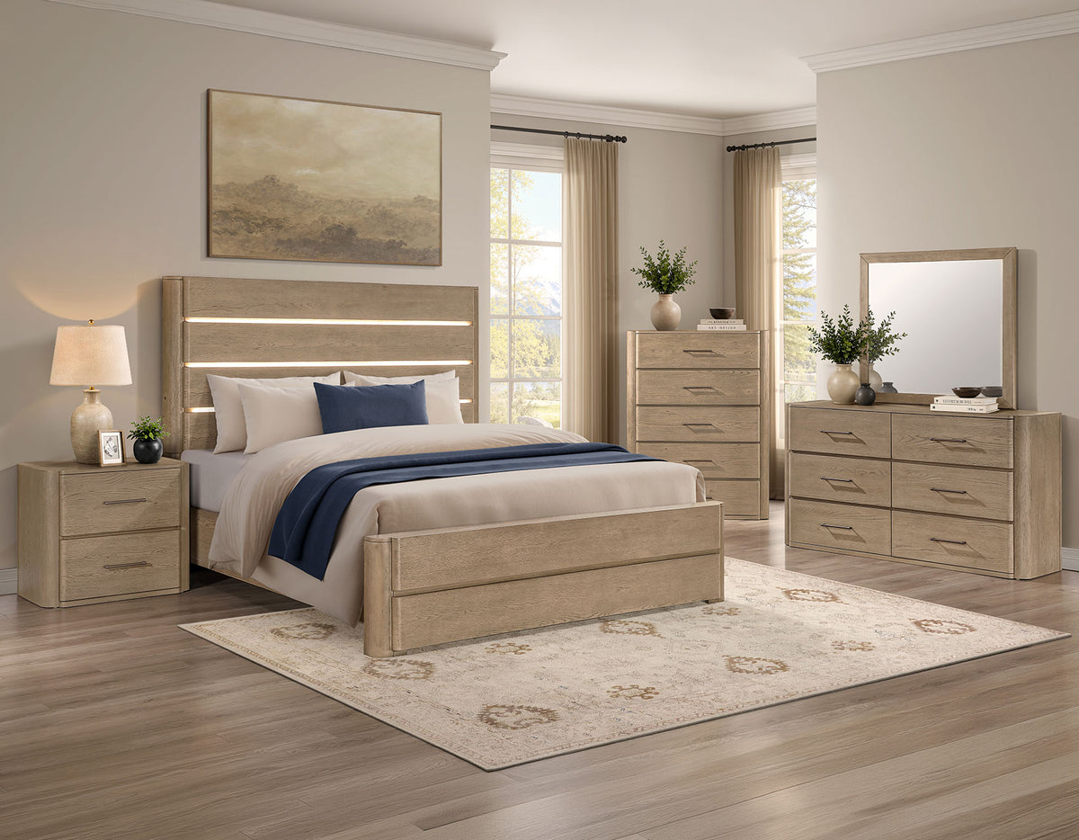 Theo Brown Led Bedroom Set from Steve Silver - Luna Furniture