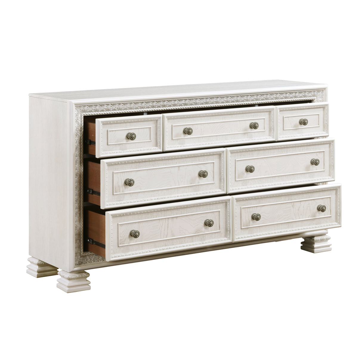 Theodora Pearl White Dresser from Homelegance - Luna Furniture