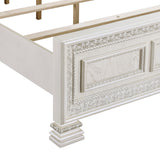 Theodora Pearl White King Panel Bed from Homelegance - Luna Furniture