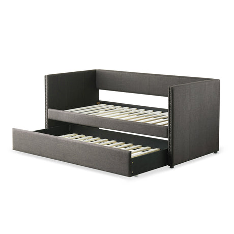 Therese Gray Daybed with Trundle from Homelegance - Luna Furniture