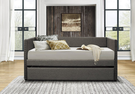 Therese Gray Daybed with Trundle from Homelegance - Luna Furniture